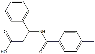 3-[(4-methylbenzoyl)amino]-3-phenylpropanoic acid Struktur