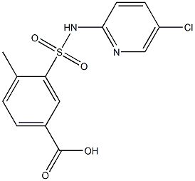 3-[(5-chloropyridin-2-yl)sulfamoyl]-4-methylbenzoic acid Struktur