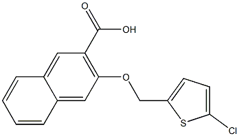 3-[(5-chlorothiophen-2-yl)methoxy]naphthalene-2-carboxylic acid Struktur