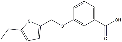 3-[(5-ethylthiophen-2-yl)methoxy]benzoic acid Struktur