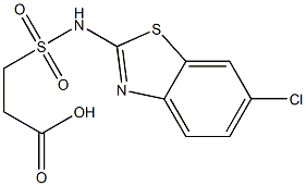 3-[(6-chloro-1,3-benzothiazol-2-yl)sulfamoyl]propanoic acid Struktur