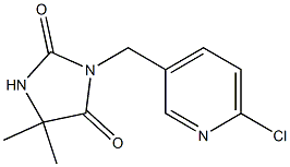 3-[(6-chloropyridin-3-yl)methyl]-5,5-dimethylimidazolidine-2,4-dione Struktur