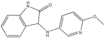 3-[(6-methoxypyridin-3-yl)amino]-2,3-dihydro-1H-indol-2-one Struktur