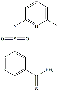 3-[(6-methylpyridin-2-yl)sulfamoyl]benzene-1-carbothioamide Struktur