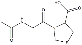 3-[(acetylamino)acetyl]-1,3-thiazolidine-4-carboxylic acid Struktur