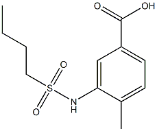 3-[(butylsulfonyl)amino]-4-methylbenzoic acid Struktur