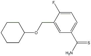 3-[(cyclohexyloxy)methyl]-4-fluorobenzene-1-carbothioamide Struktur