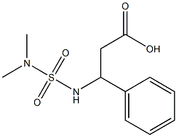 3-[(dimethylsulfamoyl)amino]-3-phenylpropanoic acid Struktur