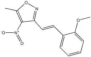 3-[(E)-2-(2-methoxyphenyl)vinyl]-5-methyl-4-nitroisoxazole Struktur