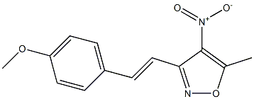 3-[(E)-2-(4-methoxyphenyl)vinyl]-5-methyl-4-nitroisoxazole Struktur