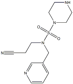 3-[(piperazine-1-sulfonyl)(pyridin-3-ylmethyl)amino]propanenitrile Struktur