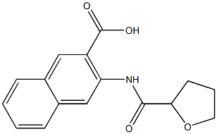 3-[(tetrahydrofuran-2-ylcarbonyl)amino]-2-naphthoic acid Struktur