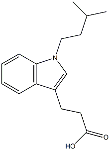 3-[1-(3-methylbutyl)-1H-indol-3-yl]propanoic acid Struktur