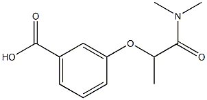 3-[1-(dimethylcarbamoyl)ethoxy]benzoic acid Struktur