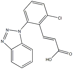 3-[2-(1H-1,2,3-benzotriazol-1-yl)-6-chlorophenyl]prop-2-enoic acid Struktur