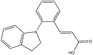 3-[2-(2,3-dihydro-1H-indol-1-yl)phenyl]prop-2-enoic acid Struktur