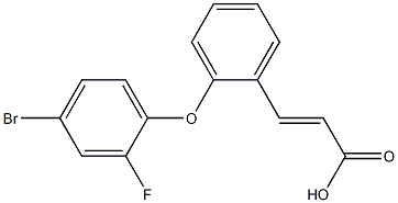 3-[2-(4-bromo-2-fluorophenoxy)phenyl]prop-2-enoic acid Struktur