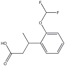 3-[2-(difluoromethoxy)phenyl]butanoic acid Struktur