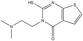 3-[2-(dimethylamino)ethyl]-2-mercaptothieno[2,3-d]pyrimidin-4(3H)-one Struktur