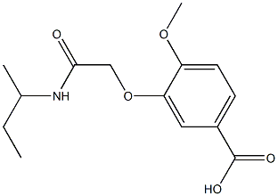 3-[2-(sec-butylamino)-2-oxoethoxy]-4-methoxybenzoic acid Struktur