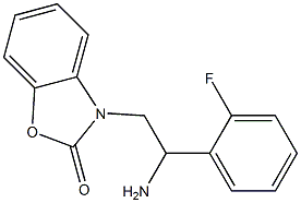 3-[2-amino-2-(2-fluorophenyl)ethyl]-2,3-dihydro-1,3-benzoxazol-2-one Struktur