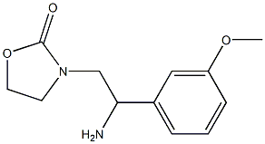 3-[2-amino-2-(3-methoxyphenyl)ethyl]-1,3-oxazolidin-2-one Struktur