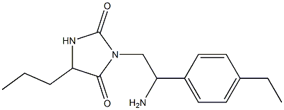 3-[2-amino-2-(4-ethylphenyl)ethyl]-5-propylimidazolidine-2,4-dione Struktur