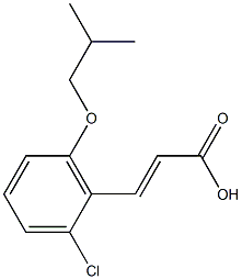 3-[2-chloro-6-(2-methylpropoxy)phenyl]prop-2-enoic acid Struktur