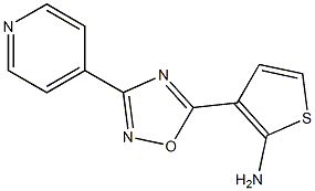 3-[3-(pyridin-4-yl)-1,2,4-oxadiazol-5-yl]thiophen-2-amine Struktur