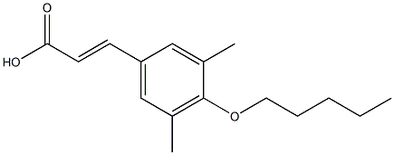 3-[3,5-dimethyl-4-(pentyloxy)phenyl]prop-2-enoic acid Struktur