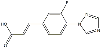 3-[3-fluoro-4-(1H-1,2,4-triazol-1-yl)phenyl]prop-2-enoic acid Struktur