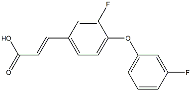 3-[3-fluoro-4-(3-fluorophenoxy)phenyl]prop-2-enoic acid Struktur