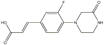 3-[3-fluoro-4-(3-oxopiperazin-1-yl)phenyl]prop-2-enoic acid Struktur