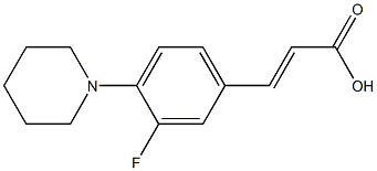 3-[3-fluoro-4-(piperidin-1-yl)phenyl]prop-2-enoic acid Struktur