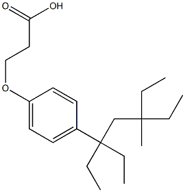 3-[4-(1,1,3-Triethyl-3-methyl-pentyl)-phenoxy]-propionic acid Struktur