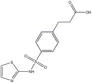 3-[4-(1,3-thiazol-2-ylsulfamoyl)phenyl]propanoic acid Struktur