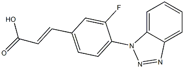 3-[4-(1H-1,2,3-benzotriazol-1-yl)-3-fluorophenyl]prop-2-enoic acid Struktur