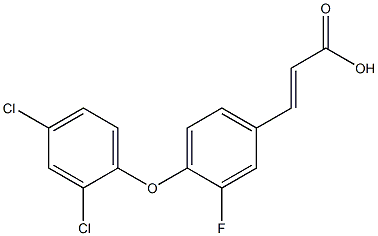 3-[4-(2,4-dichlorophenoxy)-3-fluorophenyl]prop-2-enoic acid Struktur