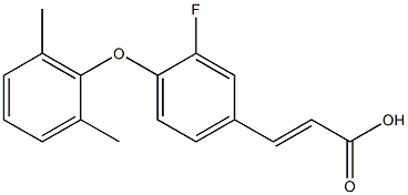 3-[4-(2,6-dimethylphenoxy)-3-fluorophenyl]prop-2-enoic acid Struktur