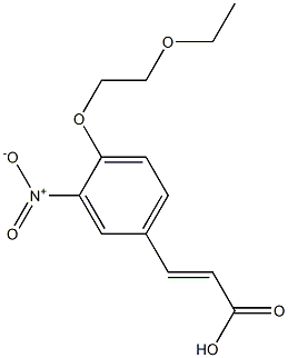 3-[4-(2-ethoxyethoxy)-3-nitrophenyl]prop-2-enoic acid Struktur