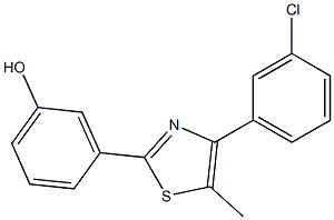 3-[4-(3-chlorophenyl)-5-methyl-1,3-thiazol-2-yl]phenol Struktur