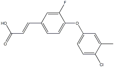 3-[4-(4-chloro-3-methylphenoxy)-3-fluorophenyl]prop-2-enoic acid Struktur