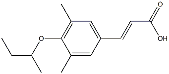 3-[4-(butan-2-yloxy)-3,5-dimethylphenyl]prop-2-enoic acid Struktur