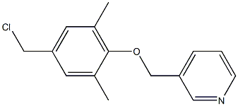 3-[4-(chloromethyl)-2,6-dimethylphenoxymethyl]pyridine Struktur