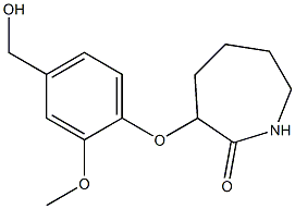 3-[4-(hydroxymethyl)-2-methoxyphenoxy]azepan-2-one Struktur