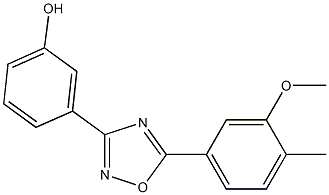 3-[5-(3-methoxy-4-methylphenyl)-1,2,4-oxadiazol-3-yl]phenol Struktur