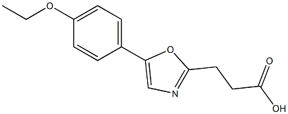 3-[5-(4-ethoxyphenyl)-1,3-oxazol-2-yl]propanoic acid Struktur