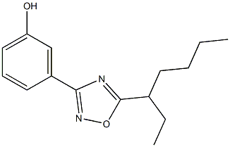 3-[5-(heptan-3-yl)-1,2,4-oxadiazol-3-yl]phenol Struktur