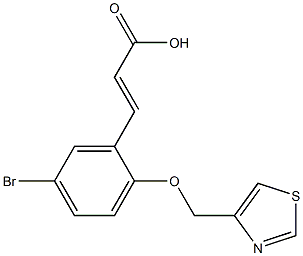 3-[5-bromo-2-(1,3-thiazol-4-ylmethoxy)phenyl]prop-2-enoic acid Struktur