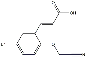 3-[5-bromo-2-(cyanomethoxy)phenyl]prop-2-enoic acid Struktur